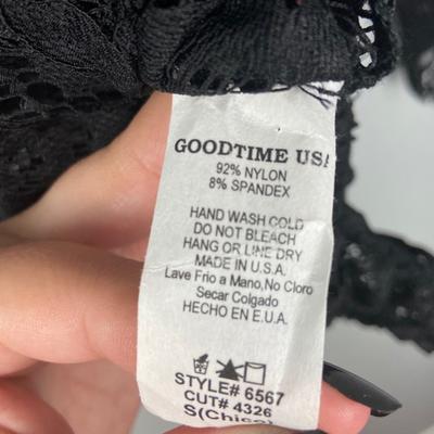 Goodtime USA Black Sheer Lace Bodysuit