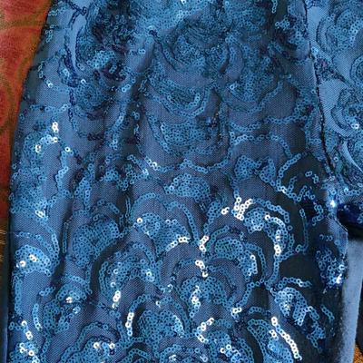 Goodtime USA Sequined halter navy blue color