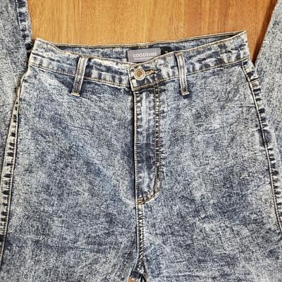 Vintage Look Acid Wash Ribcage Skinny Jeans