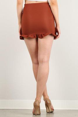 Light Pink Ruffle Mini Skirt