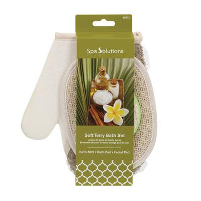 SOFT TERRY BATH SET(3PC/PK)