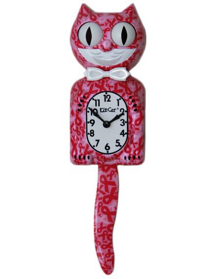 Exotic Pet Collection: Pink Ribbon Kit-Cat Klock (15.5? high)