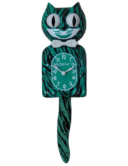 Exotic Pet Collection: Mystical Green Tiger Kit-Cat Klock (15.5? high)