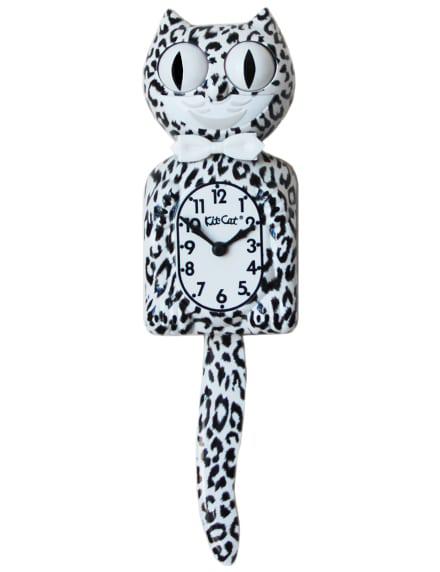 Exotic Pet Collection: Snow Leopard Kit-Cat Klock (15.5? high)