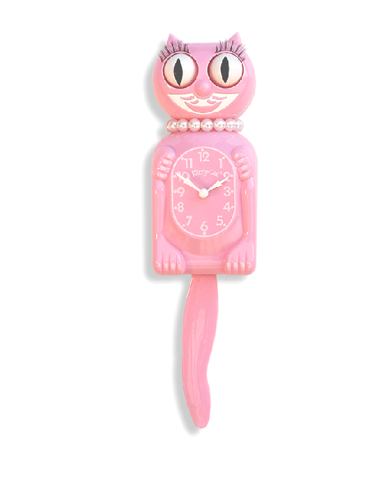 Pink Miss Limited Edition Kitty-Cat Klock (12.75? high)