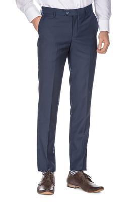 Porto Filo Mens Slim Fit Wrinkle Free Dress Pant (Indigo)n