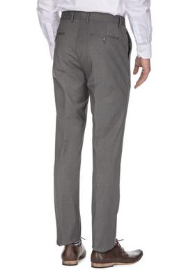 Porto Filo Mens Slim Fit Wrinkle Free Dress Pant (Gray )