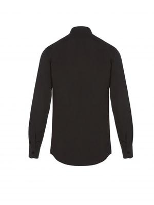 Porto Filo Mens Black Dress Shirt Fashion Fit
