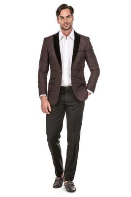 Porto Filo Mens Luxury Patterned Dress Blazer