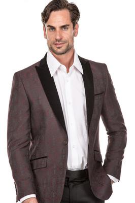 Porto Filo Mens Luxury Patterned Dress Blazer