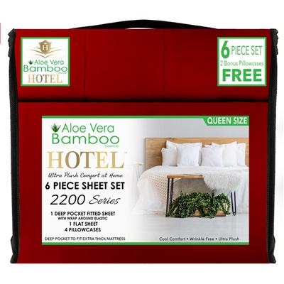 Aloe Vera Bamboo Hotel 6 Piece Sheet Set
