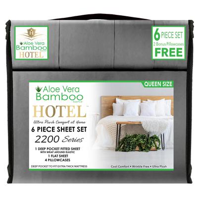Aloe Vera Bamboo Hotel 6 Piece Sheet Set