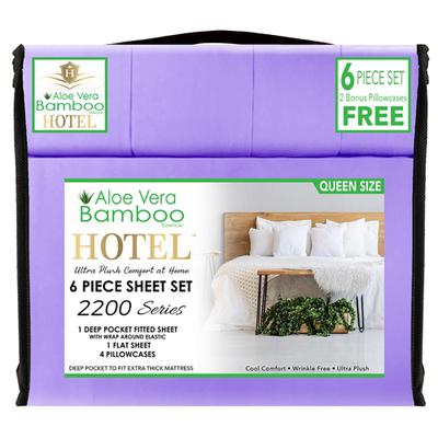 Aloe Vera Bamboo Hotel 6 Piece Sheet Set
