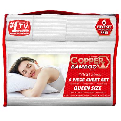 Copperx Bamboo Essence Infused 2000 Series 6 Piece Sheet Set