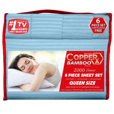 Copperx Bamboo Essence Infused 2000 Series 6 Piece Sheet Set