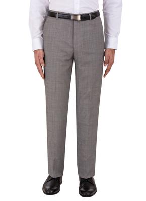 GEORGE AUSTIN GREY WOOL & CASHMERE SHARKSKIN MODERN FIT DRESS PANT