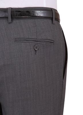 GEORGE AUSTIN CHARCOAL WOOL & CASHMERE SHARKSKIN MODERN FIT DRESS PANT