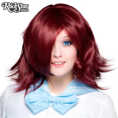 Cosplay Wigs USAâ„¢ Boy Cut Shag - Burgundy -00286