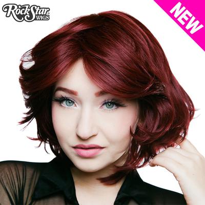 Cosplay Wigs USAâ„¢ Boy Cut Short Shag - Burgundy -00521