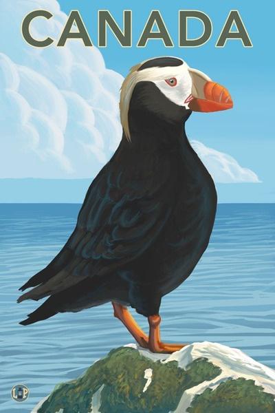 Canada - Puffin - Lantern Press Original Poster