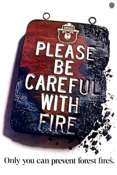 Smokey Bear - Burnt Sign - Vintage Poster