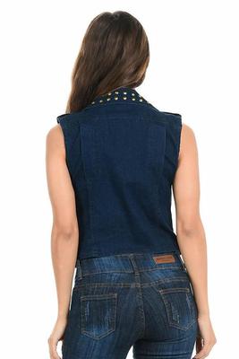 M.Michel Women's Denim Vest (Sizing: S-XL) Style 428B