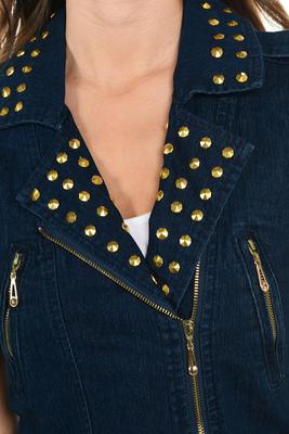 M.Michel Women's Denim Vest (Sizing: S-XL) Style 428B
