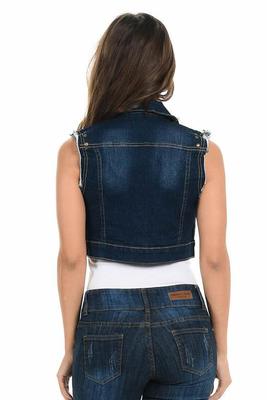 M.Michel Women's Denim Vest (Sizing: S-XL) Style 509