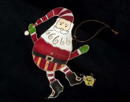 DANCING SANTA ORNAMENT
