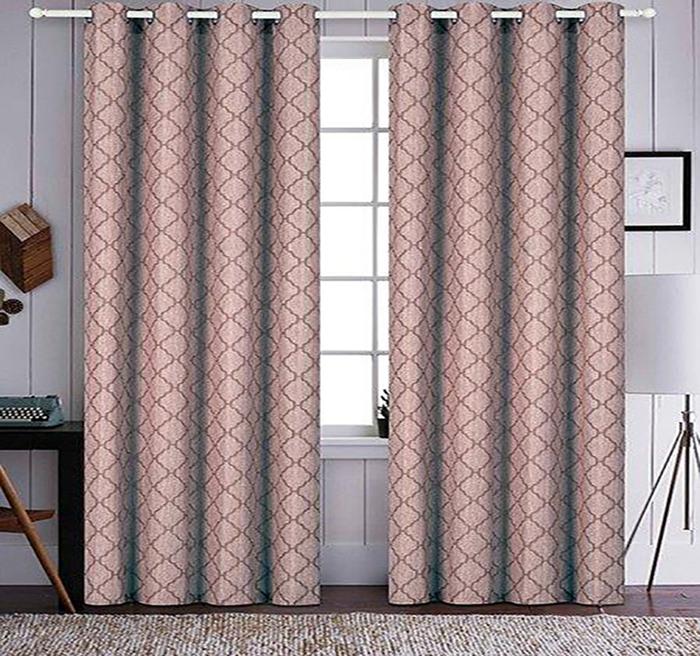 Regal Comfort® Jacquard Blackout Curtain Panels With Grommet Top "Burgundy"