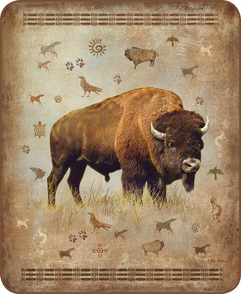 "Bison" Officially Licensed Faux Fur™ Queen Size Blanket