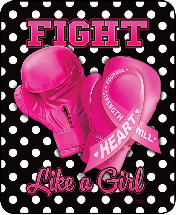 "Fight Like A Girl" Officially Licensed Regal Comfort® Faux Fur™ Queen Size Blanket