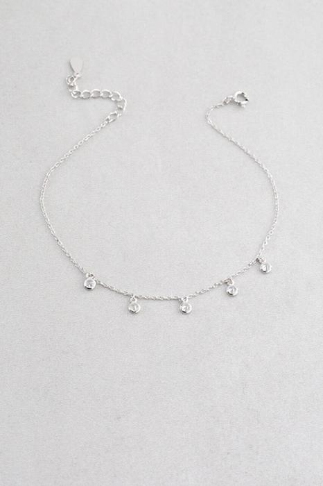Falling Stone Anklet (sterl.)
