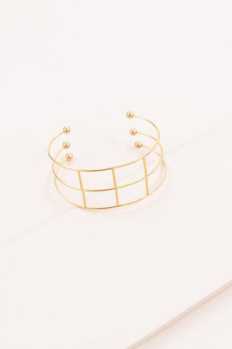 Gridlock Cuff Bracelet (14K)