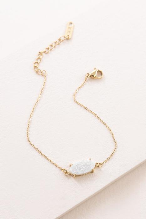 Marquise Druzy Bracelet | Alabaster (14K)