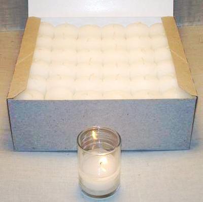 288 Unscented White 10 Hour Votives - Soy Blend