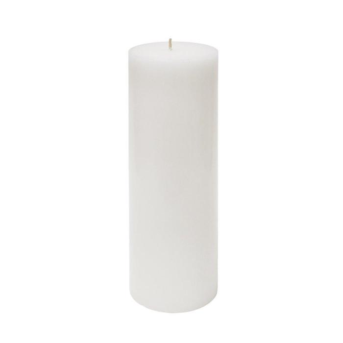 Pure White Solid 3x9 Pillar Candle