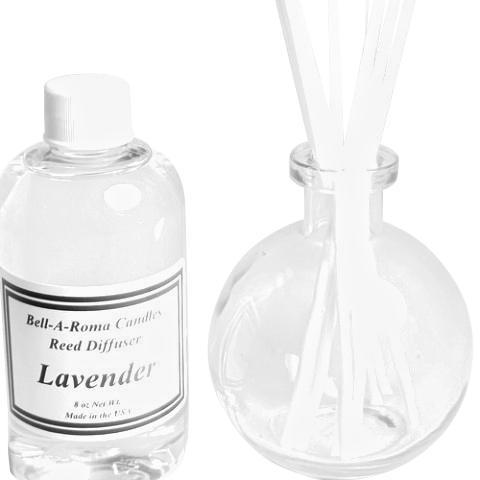 Aroma Reed Diffuser 8 oz Refill Bottle - Free Vase & Felt Reeds