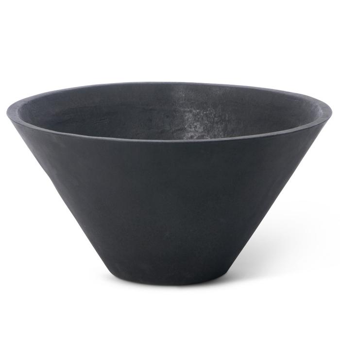 Modern Tapered Cylinder in Matte Black
