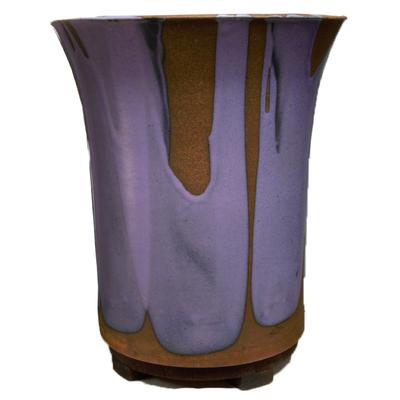 Pair of Purple Flame Glaze David Cressey Planter