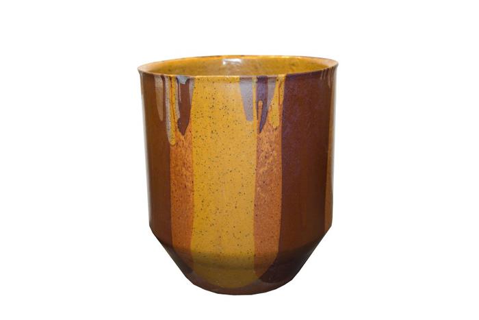 Flame Glazed Ceramic Planter by David Cressey
