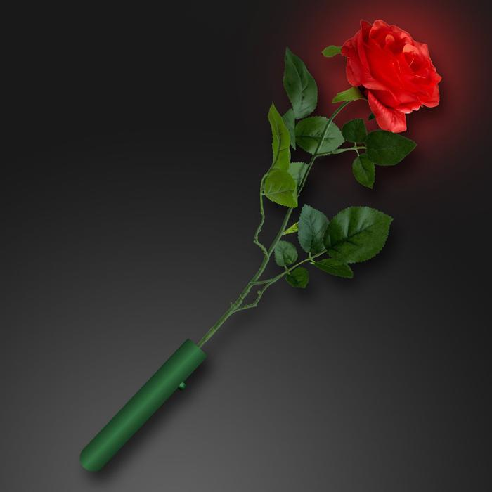 LED Light Up Glowing Red Rose
