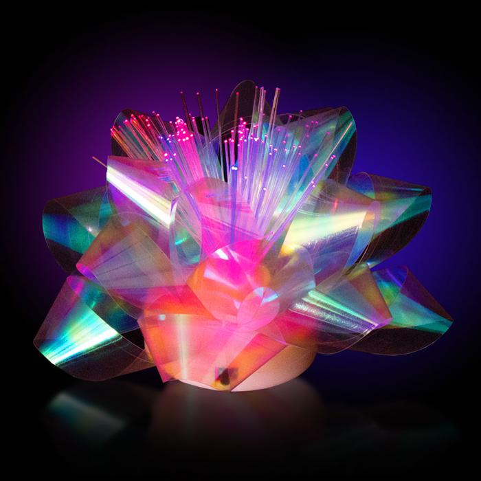 LED Fiber Optic Gift Bow