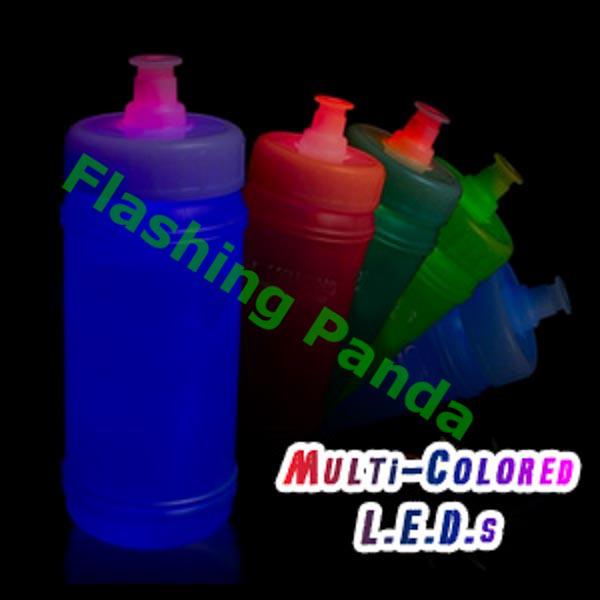 20 oz LED Sports Bottle, Opaque White, Hit to turn on, auto off