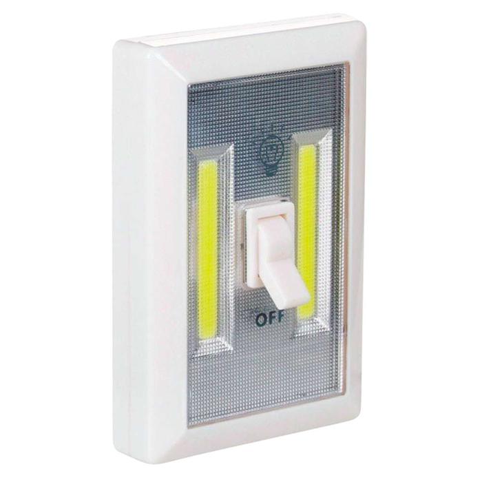 Super Bright COB LED Wall Switch Light / Nightlight, 2W 240 Lumen, AAA Batteries