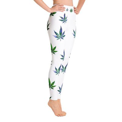 Watercolor Weed - Yoga Leggings