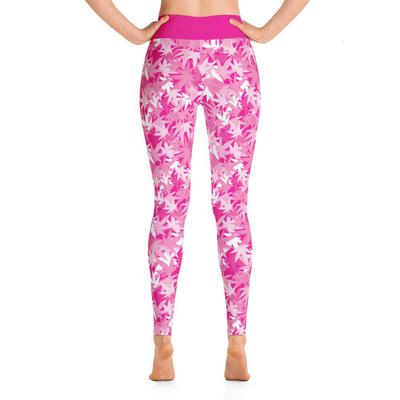 Pink Camo Weed - Yoga Leggings