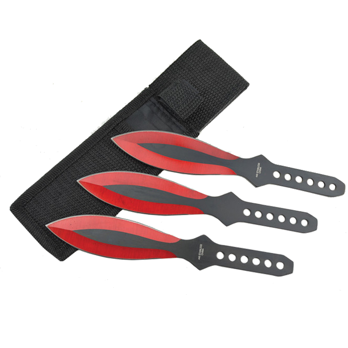 Knife - A1303RD 3pc Throwing Knives