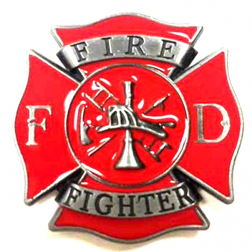 Texas Decor - Fire Fighter Metal Magnet