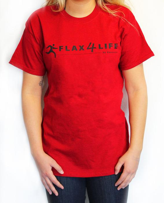 FLAX4LIFE T-SHIRT-RED UNISEX